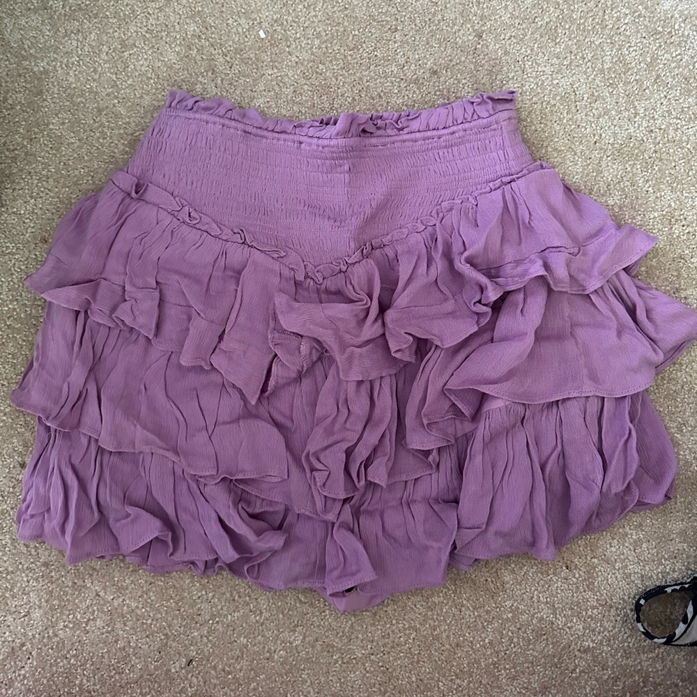 Smocked ruffled skort